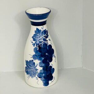 Vintage William Sonoma Ceramiche Alfa Blue & White Carafe Made in Italy